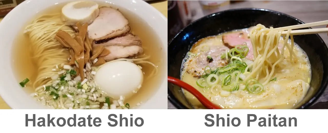 hakodate shio ramen and shio paitan ramen