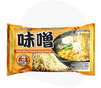 Classic Miso Ramen package with fresh ramen noodles and soup retail product - Yamachan Ramen