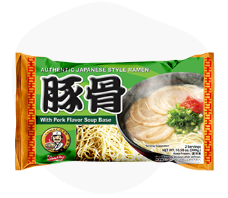 Authentic Pork Tonkotsu Ramen package with fresh noodles and soup for home - Yamachan Ramen