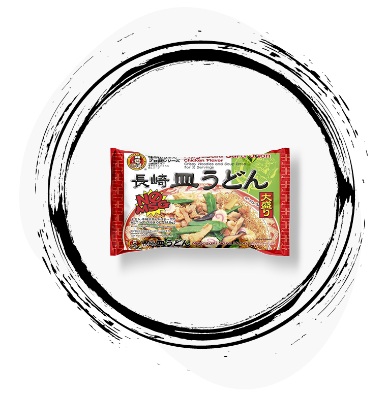 Yamachan Ramen Sara Udon crispy noodles package with sauce for home cooking