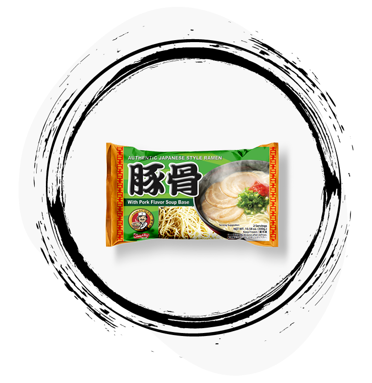 Yamachan Ramen Pork Tonkotsu Ramen package with fresh ramen noodles and soup retail product